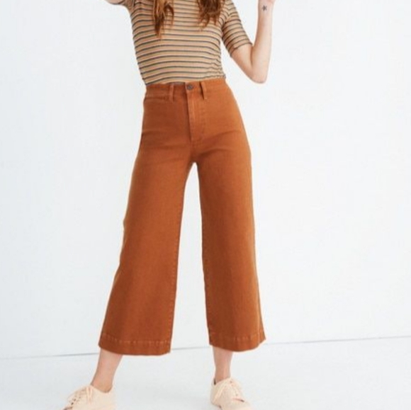 Madewell Pants - Madewell Petite Emmet Wide Leg Crop Pants